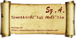 Szentkirályi Abélia névjegykártya